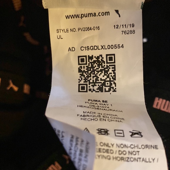 Puma  Pink Metallic Logo Black Fully Adjustable Cotton Cap Not Used main image 8